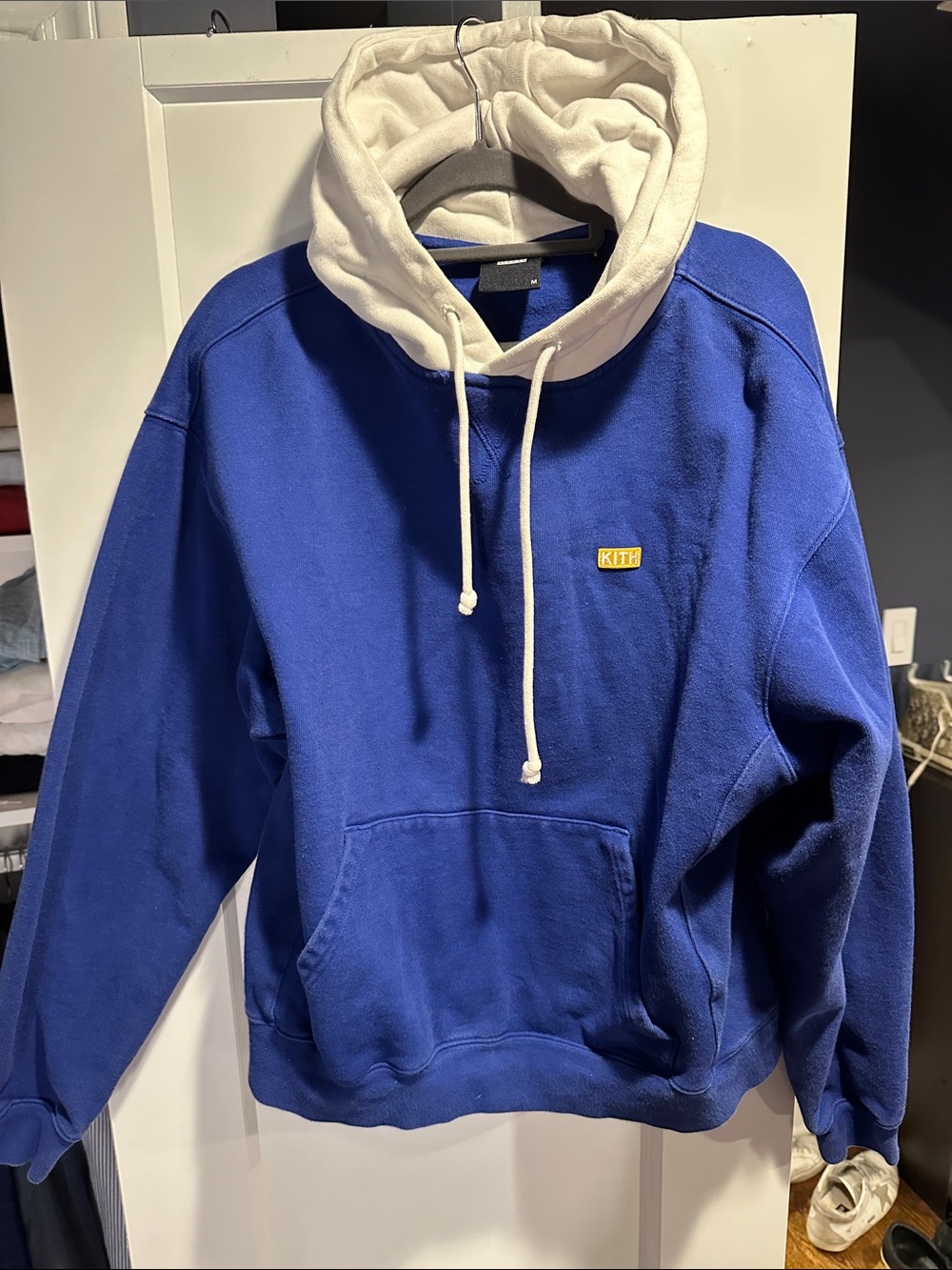 Kith Royal Blue Hoodie with Cream Hood Lining